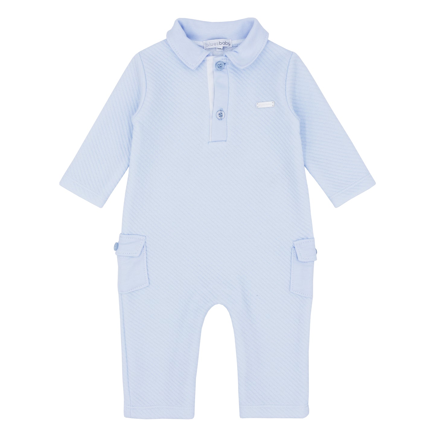 BLUES BABY Almada Boys Blue Shortie Romper - BB1634