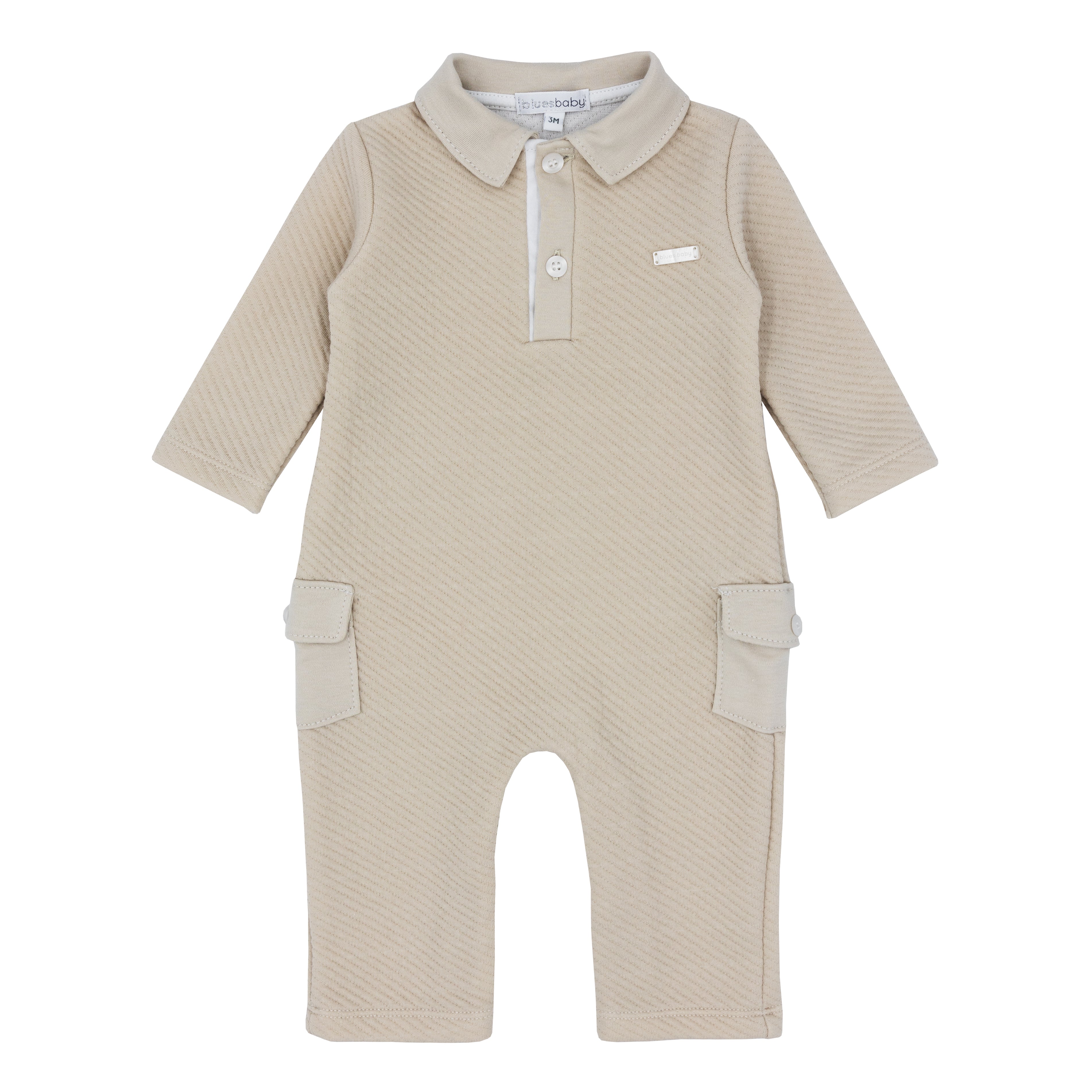 BLUES BABY Almada Boys Beige Romper - CLEARANCE SALE