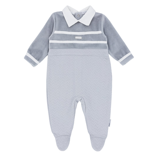 BLUES BABY Braga Boys Grey Babygrow - BB1663