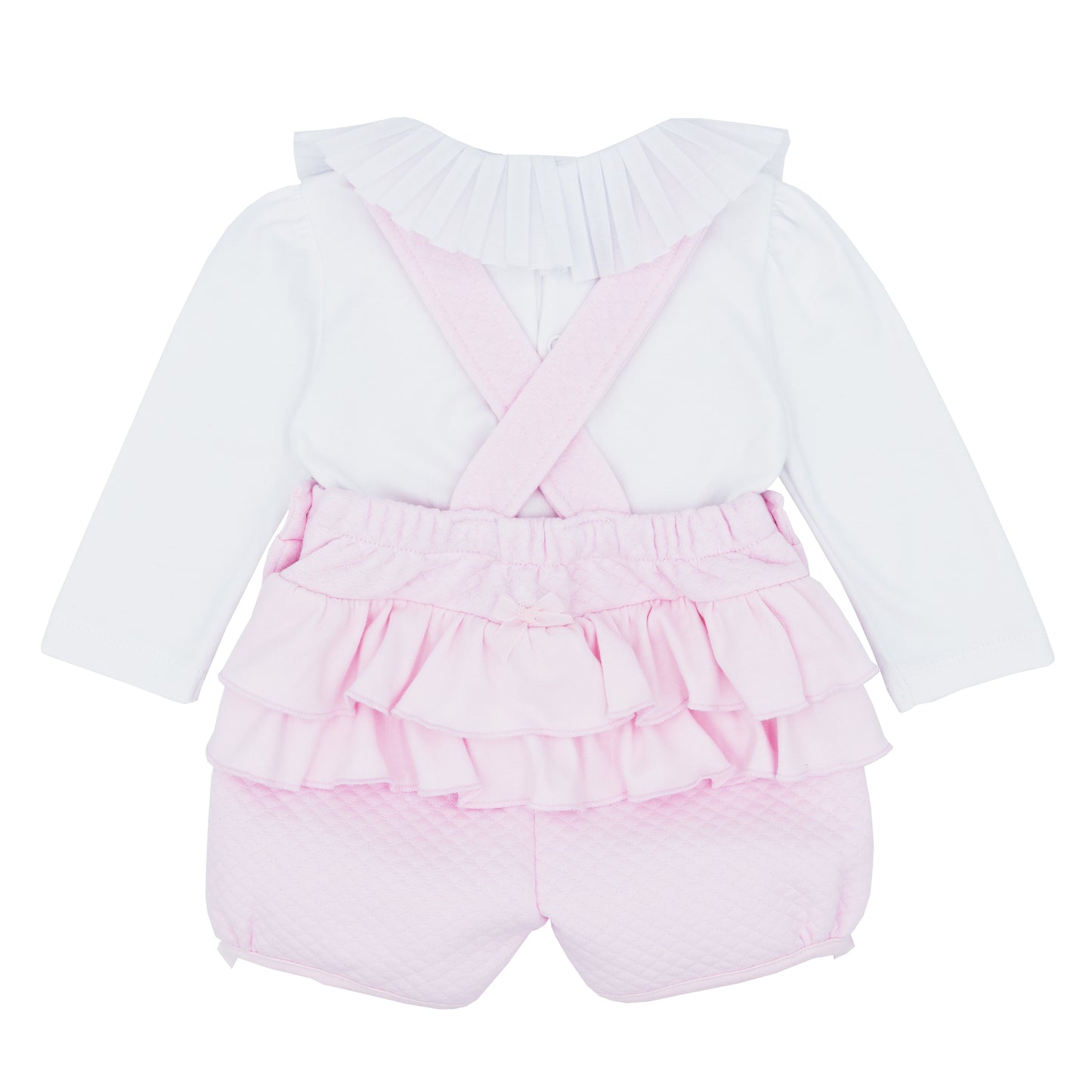 BLUES BABY Amadora Girls Pink Dungaree Set - BB1700