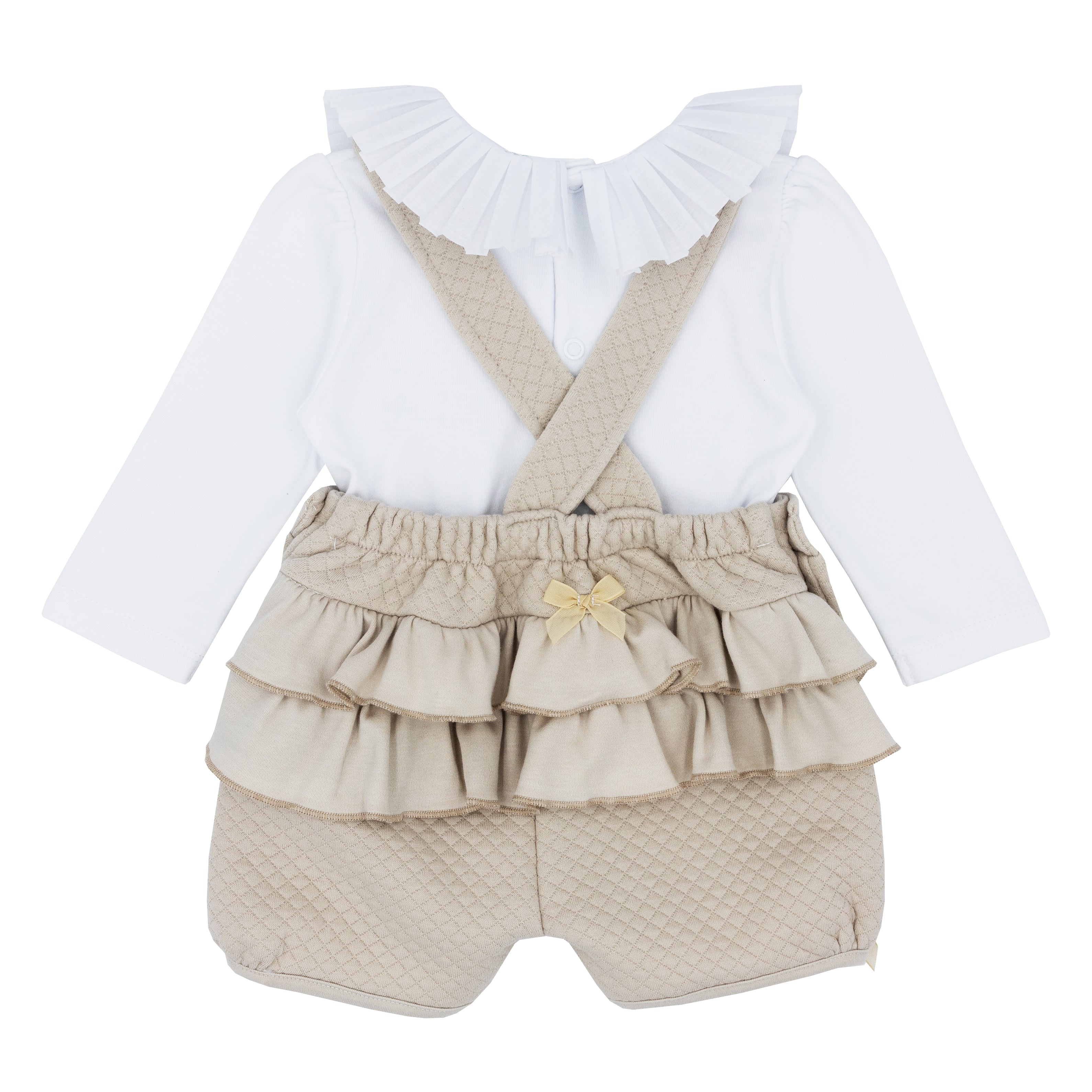 BLUES BABY Amadora Girls Caramel Dungaree Set - CLEARANCE SALE