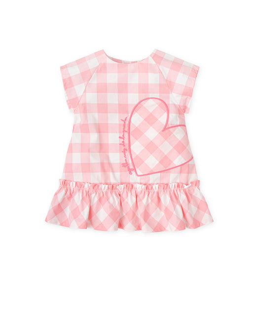 AGATHA RUIZ DE LA PRADA SS25 Dalia Girls Pink Check Dress