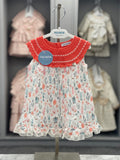 JULIANA Coral Print Girls Dress 
