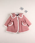 FOQUE Arcilla Girls Rose Pink Wool Coat