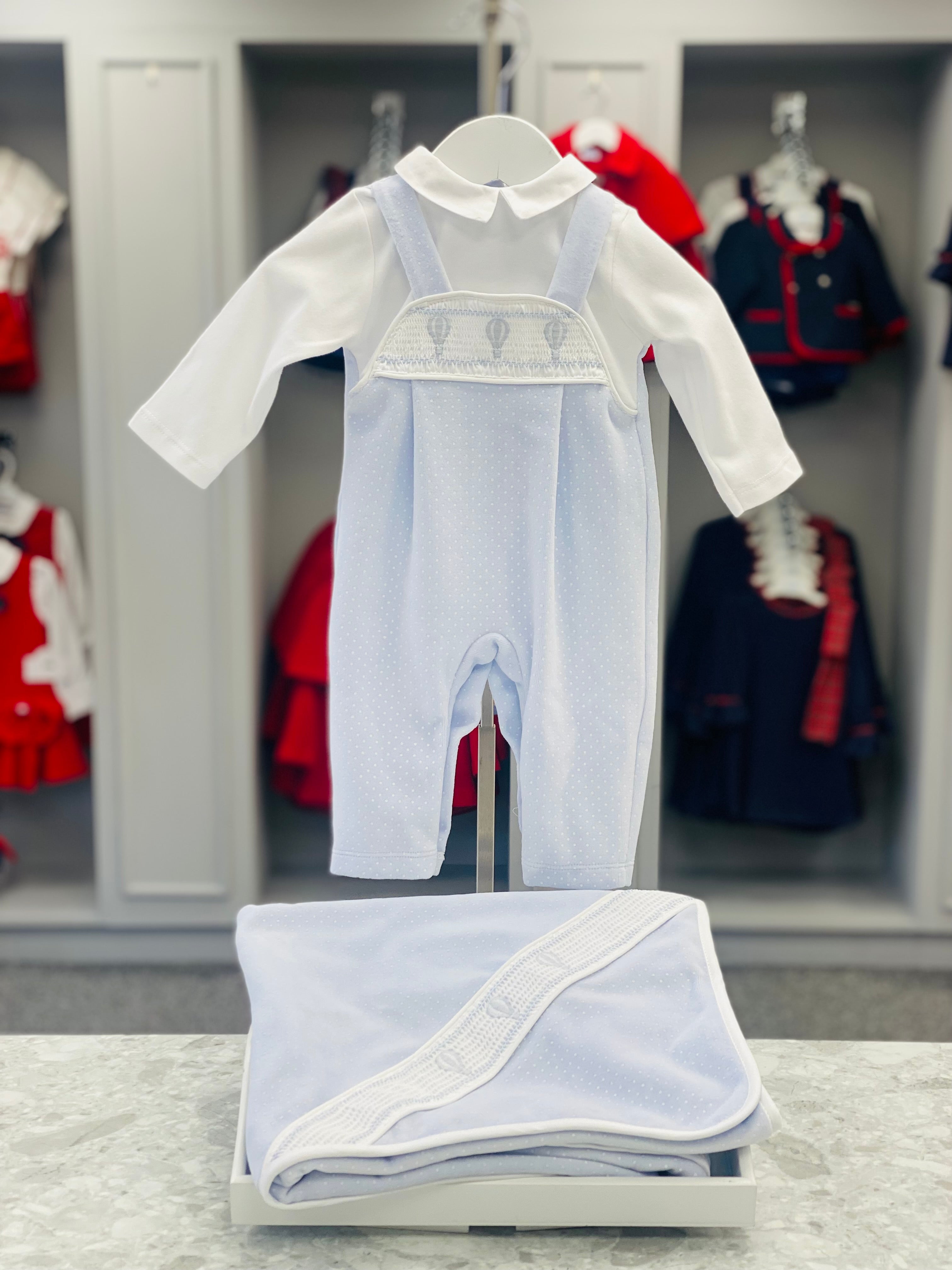 AW25 DEOLINDA Magic Boys Blue Velour Balloon All In One - 25107