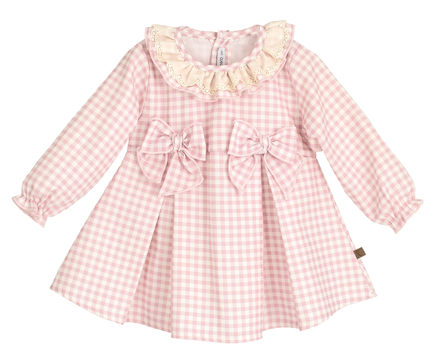 AW25 CALAMARO Berg Girls Pink Gingham Dress - 21303