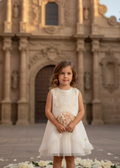 Basmarti Girls Cream Tulle Dress 
