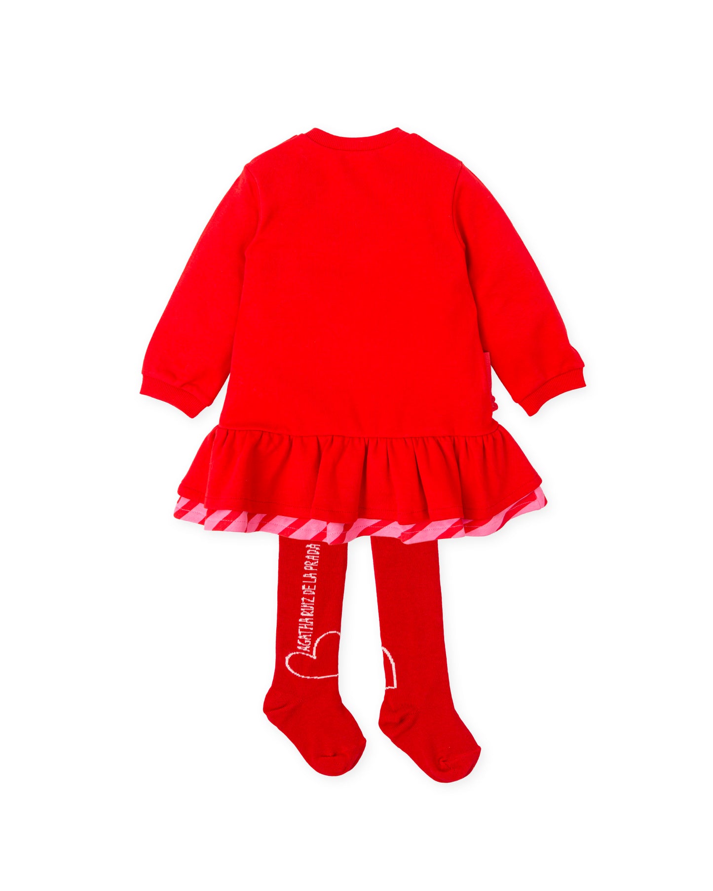 AGATHA RUIZ DE LA PRADA Stripes Girls Red Dress & Tights