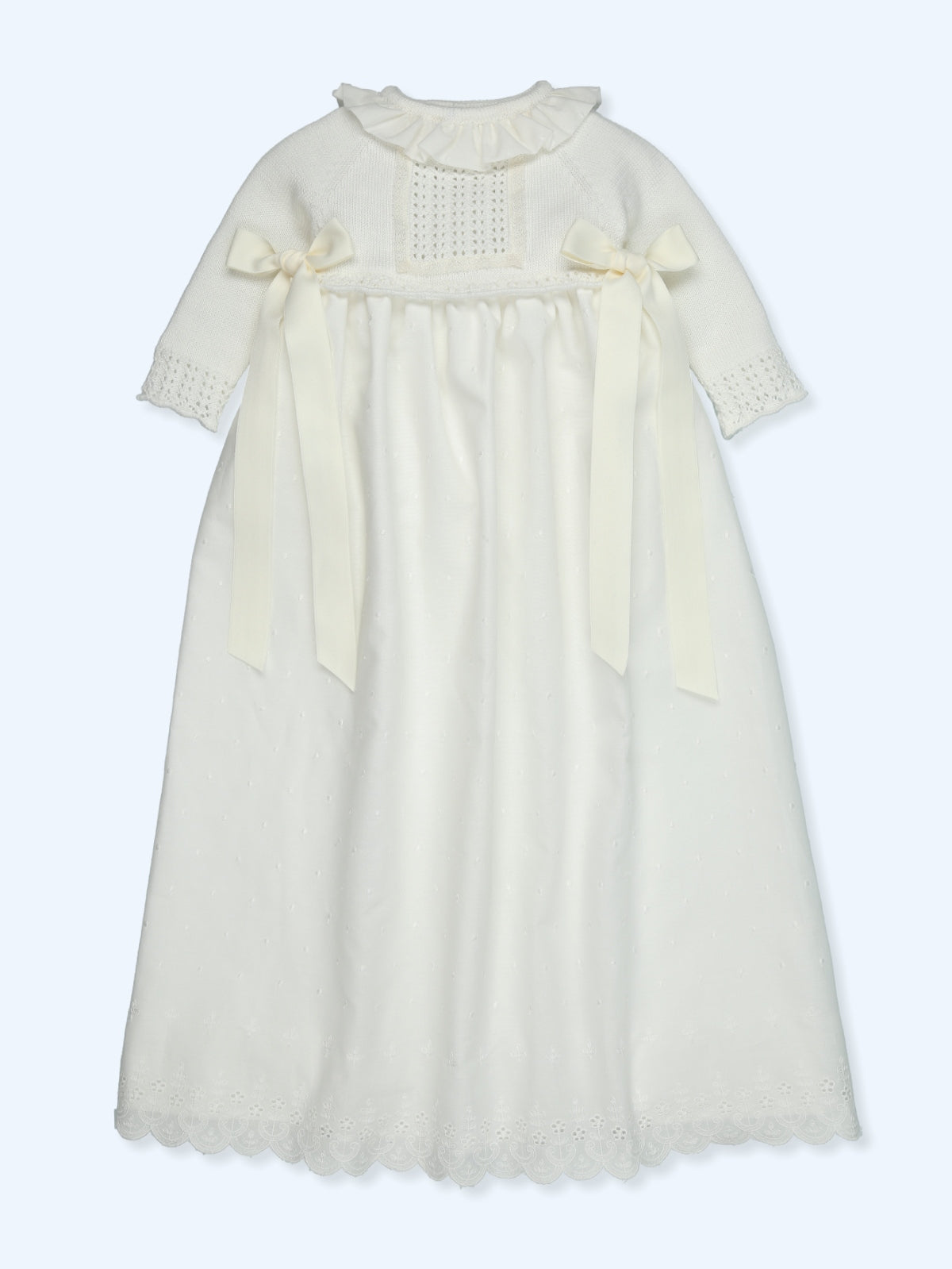 MAC ILUSION SS25 Sensitive Girls Cream Embroidered Day Gown - 9792