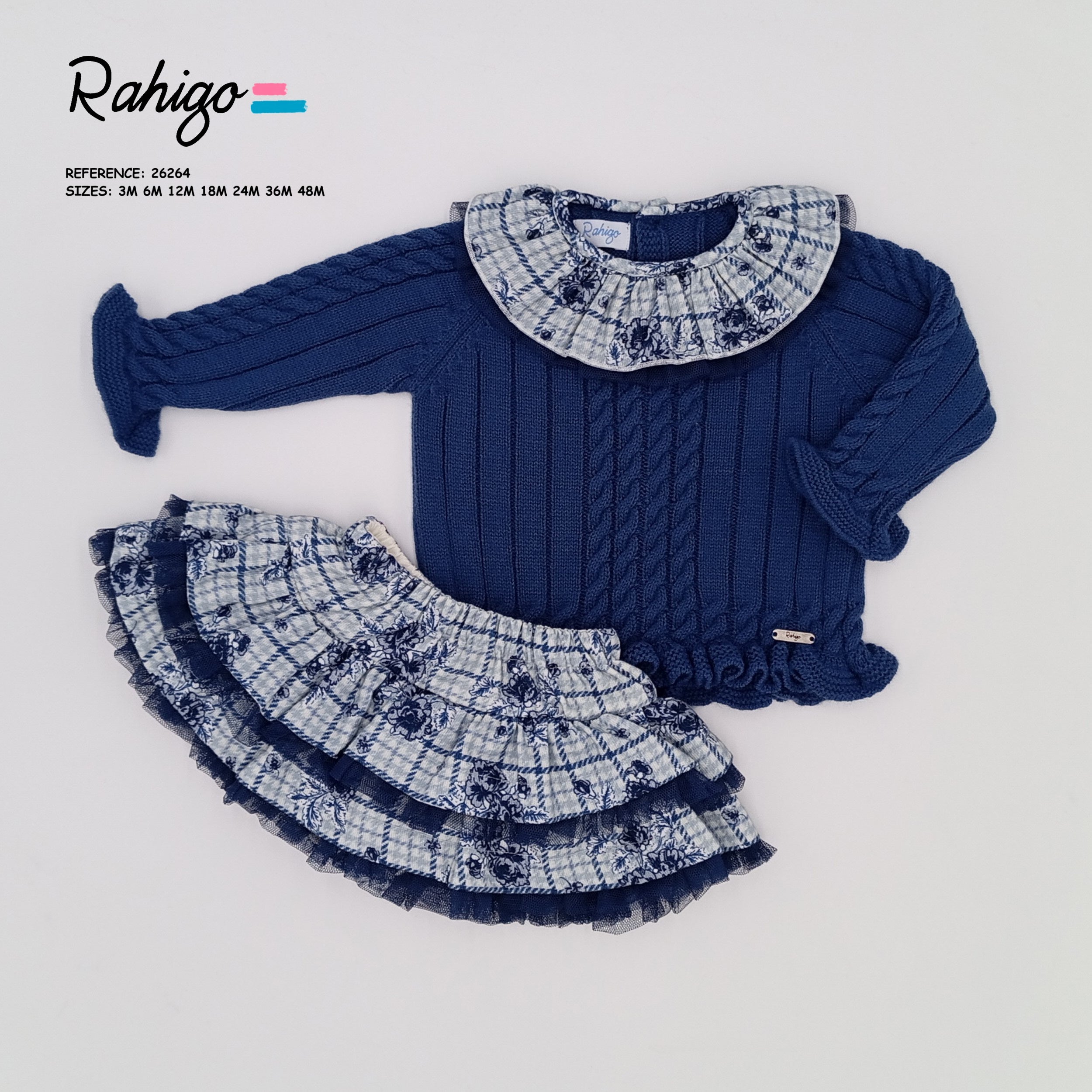 RAHIGO Oxford Blue Girls Skort Set - 26264