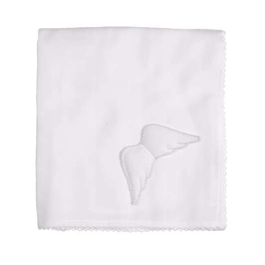 BABY GI Angel Wings White Unisex Cotton Muslin