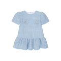 CHIC BY DEOLINDA Celeste Girls Blue Tweed Drop Waist Dress