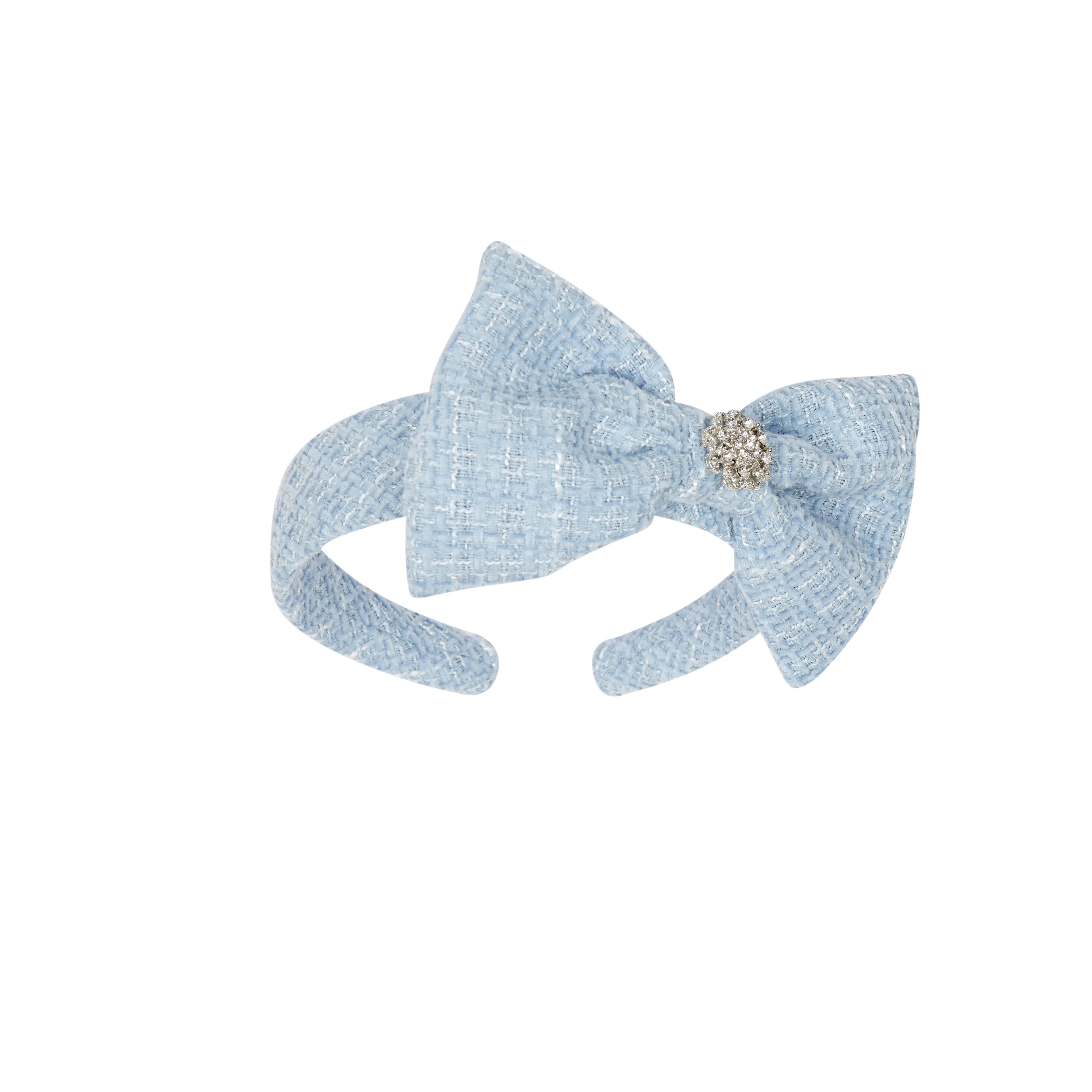 AW25 CHIC BY DEOLINDA Celeste Blue Tweed Girls Headband