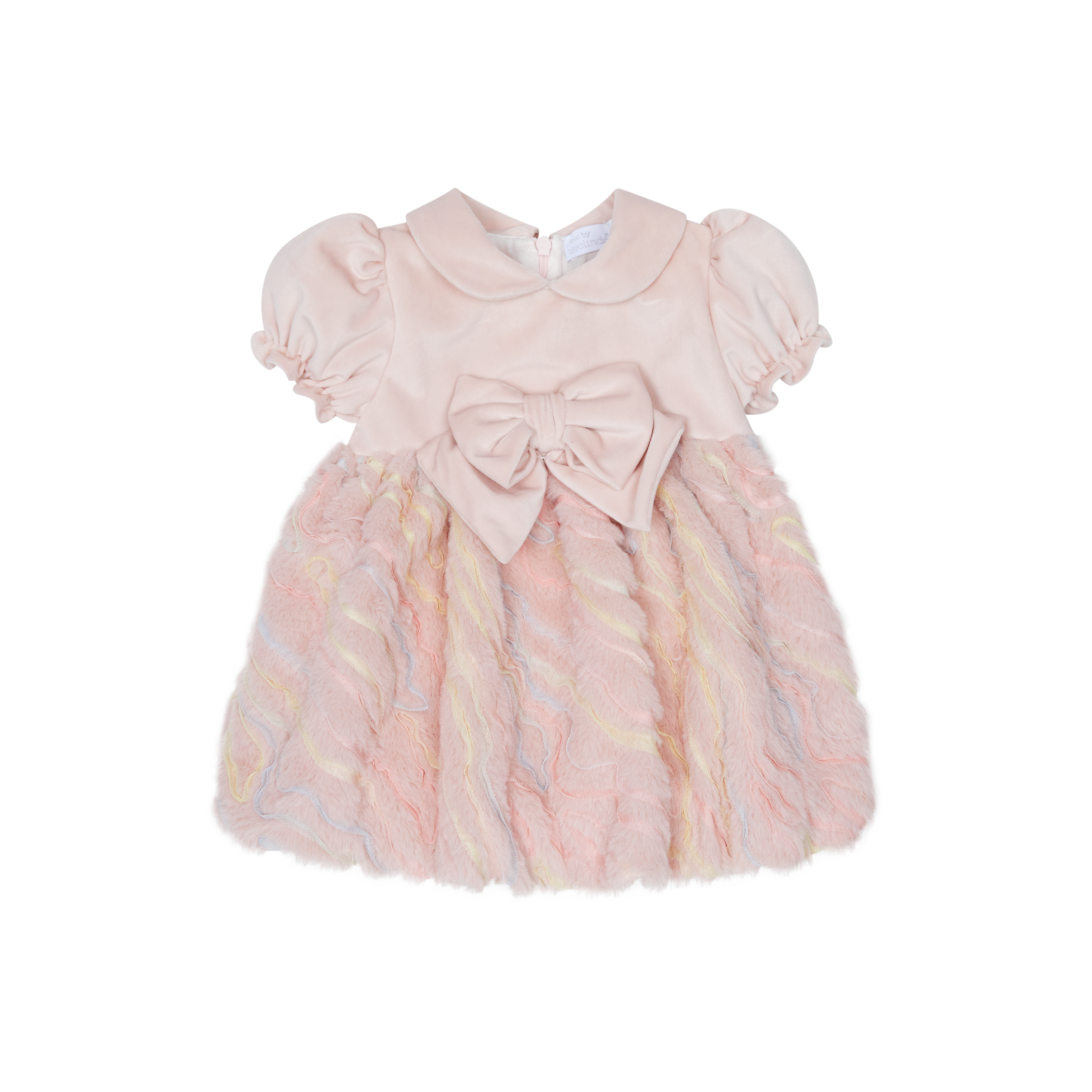 AW25 CHIC BY DEOLINDA Cinderella Girls Pink Faux Fur Puffball Dress