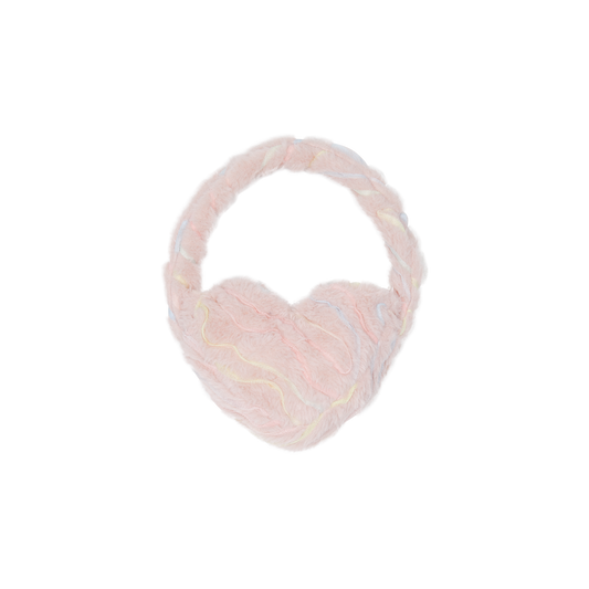 Chic by Deolinda Cinderella girls pink faux fur heart handbag