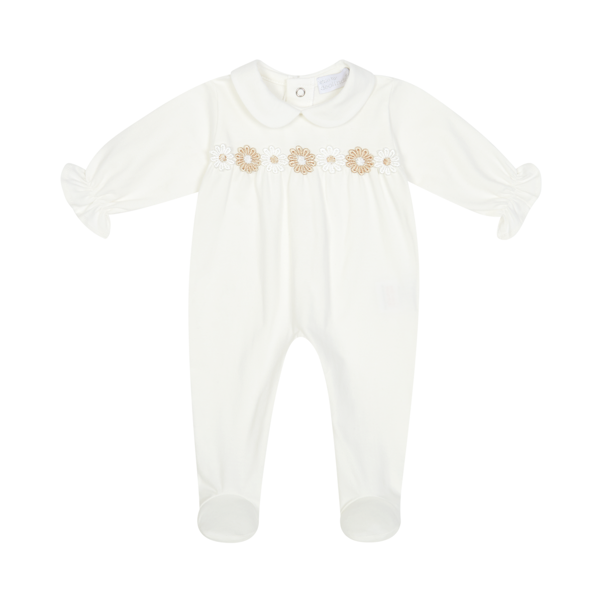 Chic by Deolinda Daisy girls cream babygrow and hat 26014