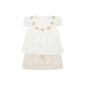 CHIC BY DEOLINDA Daisy Girls Beige Tweed Skirt Set - 26017