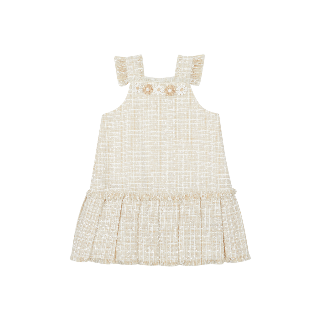 CHIC BY DEOLINDA Daisy Girls Beige Tweed Dress - 26018