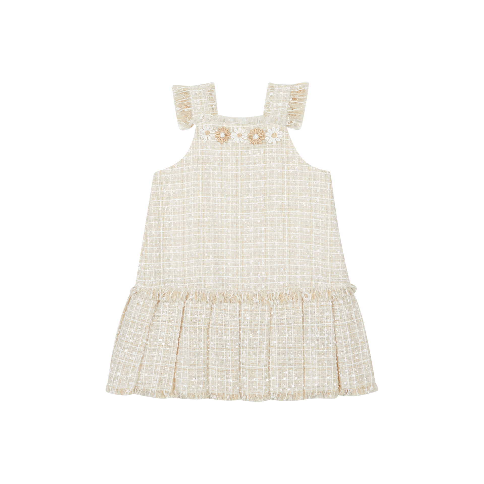 CHIC BY DEOLINDA Daisy Girls Beige Tweed Dress