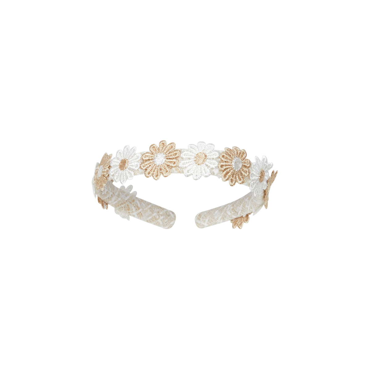 Chic by Deolinda Daisy girls cream and beige flower headband