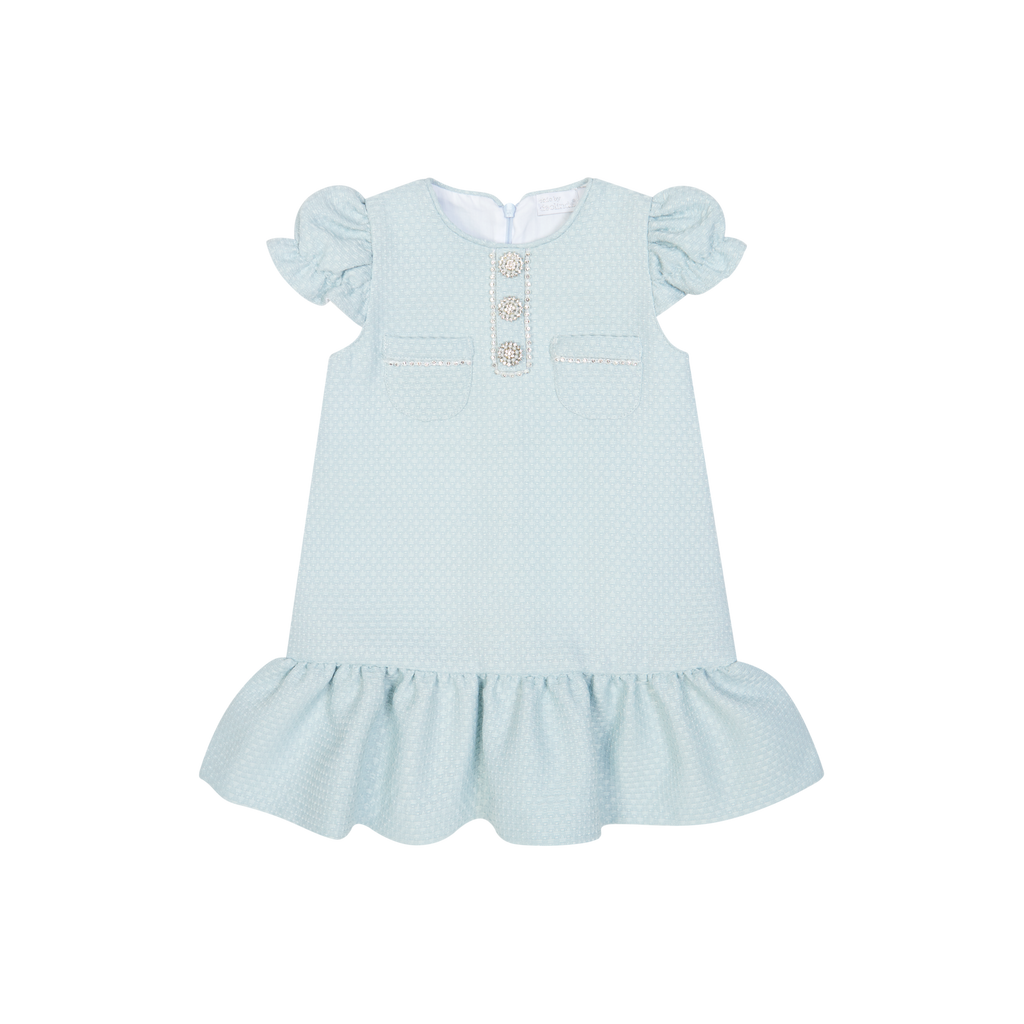 CHIC BY DEOLINDA Cristal Girls Blue Diamante Dress - 26035