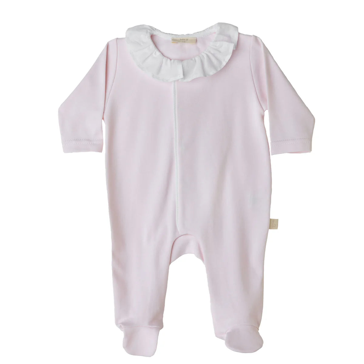 BABY GI Angel Wings Pink Girls Frill Collar Cotton Babygrow