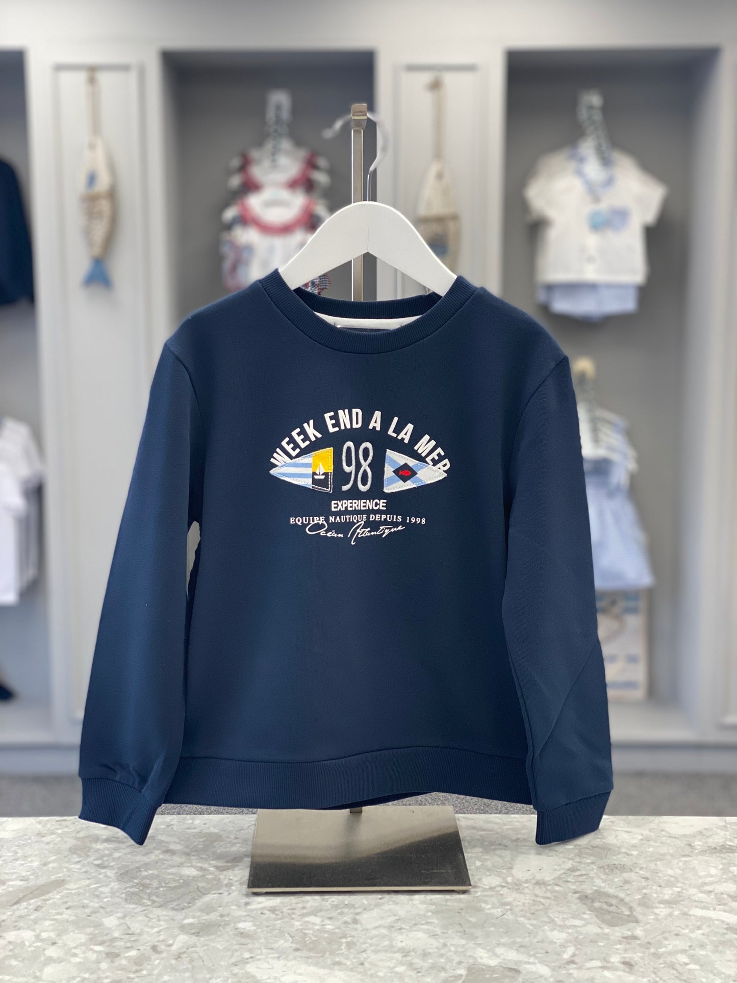 WEEKEND A LA MER Boys Starbuck Navy Sweatshirt