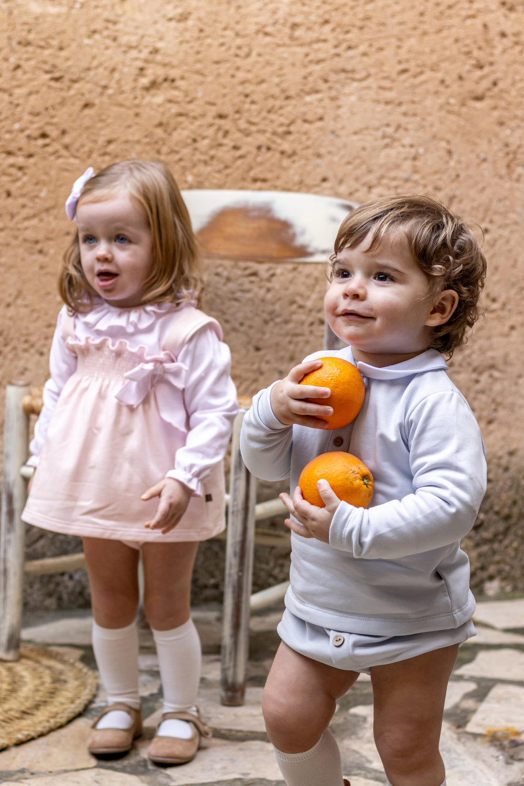 AW25 CALAMARO Labeche Girls Pink Dress & Knickers - 22091