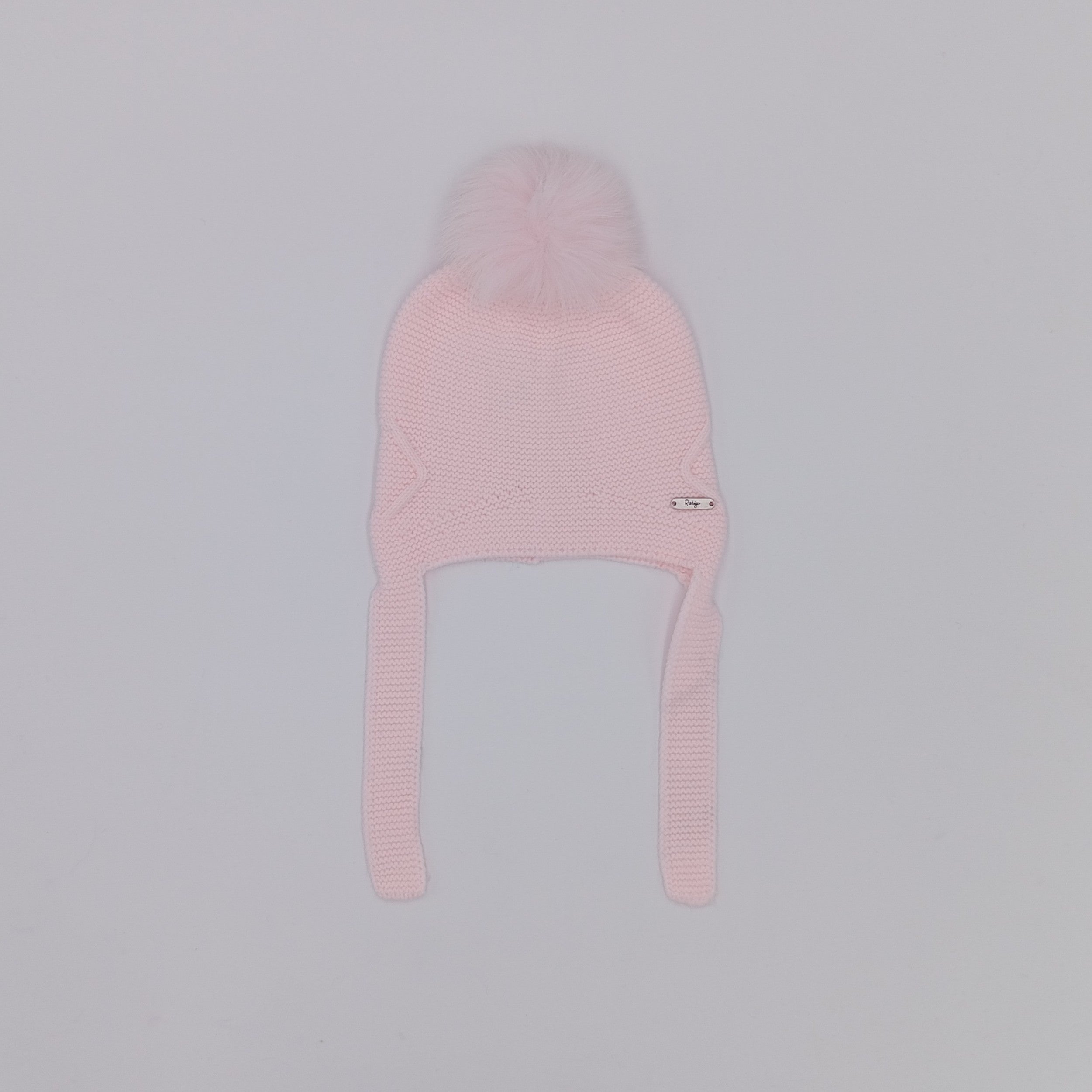 PRE-ORDER RAHIGO Baby Pink Girls Pom Pom Hat with Ear Flaps