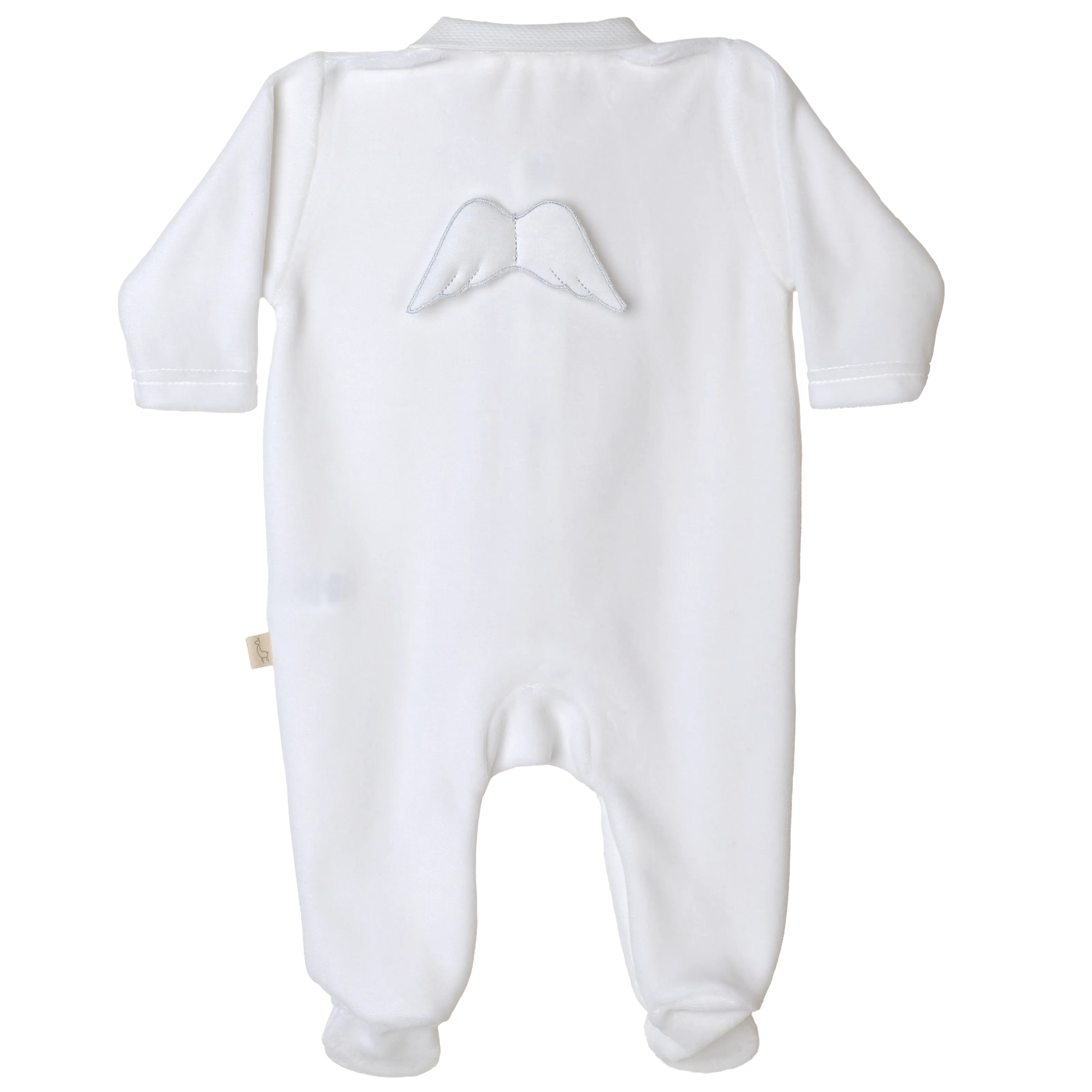 BABY GI Angel Wings White Unisex Peter Pan Collar Cotton Babygrow