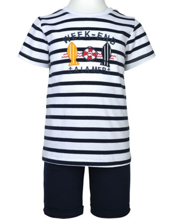 WEEKEND A LA MER Boys Modjo Navy & White Short Set - 12224