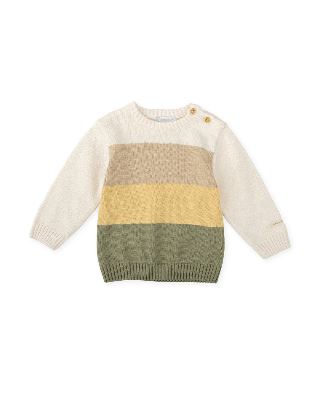 AW25 TUTTO PICCOLO Boys Beige & Khaki Trouser Set with Jumper