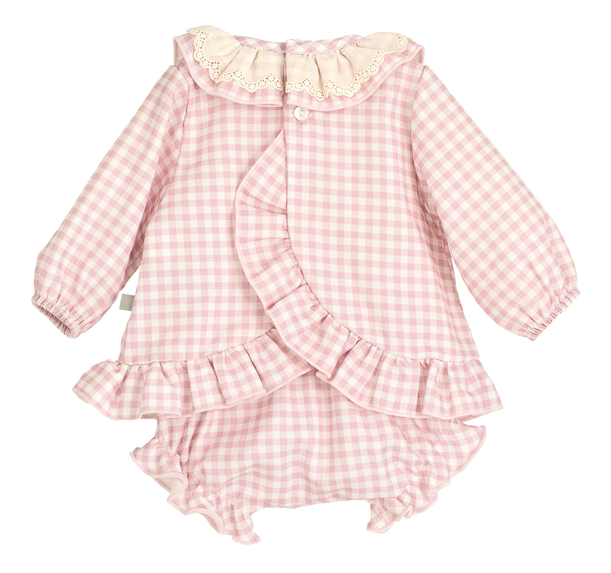 AW25 CALAMARO Berg Girls Pink Gingham Dress & Knickers - 22092