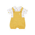 DEOLINDA Tropical Boys Mustard Dungaree Set 