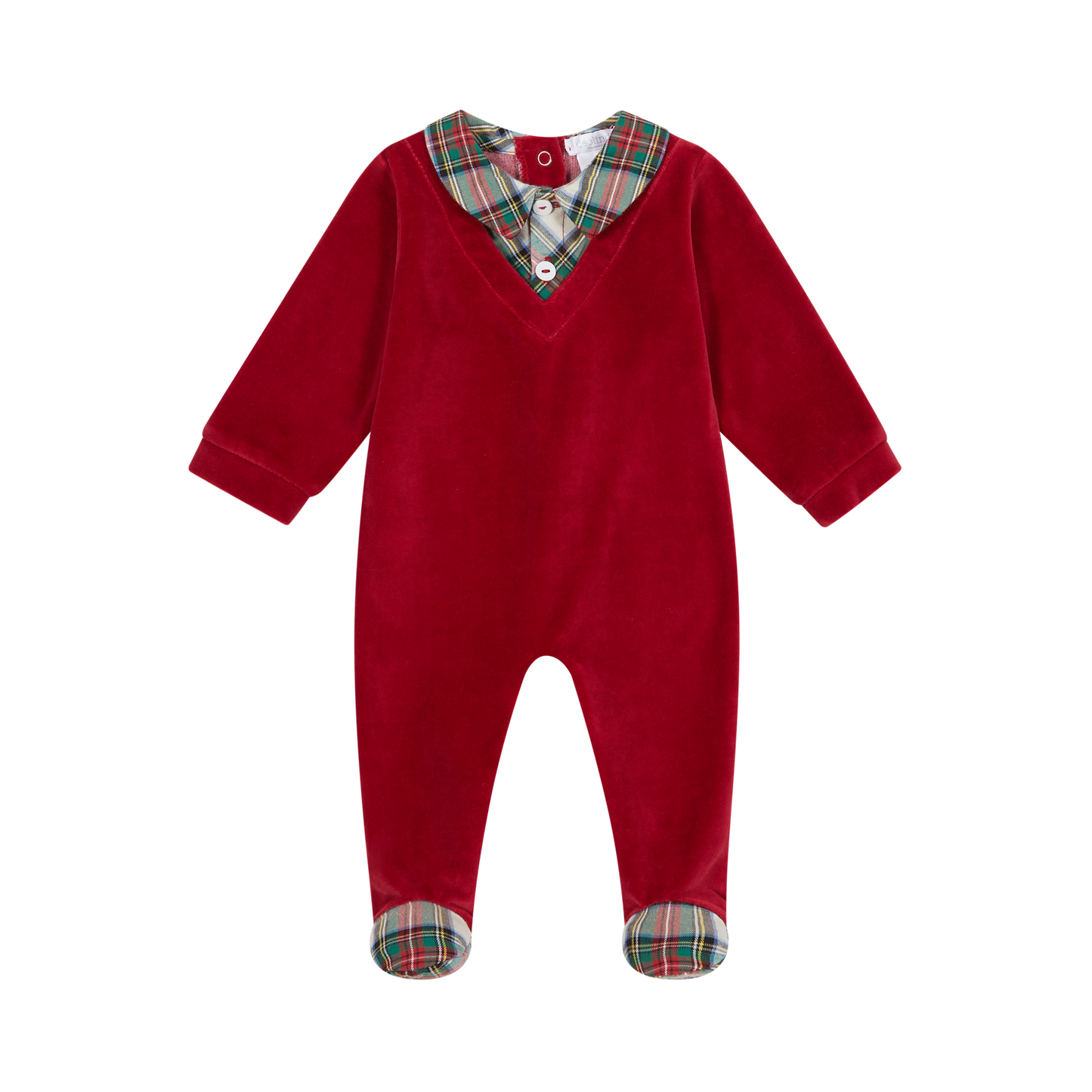 DEOLINDA Noel Baby Boys Red Tartan Babygrow - 24120