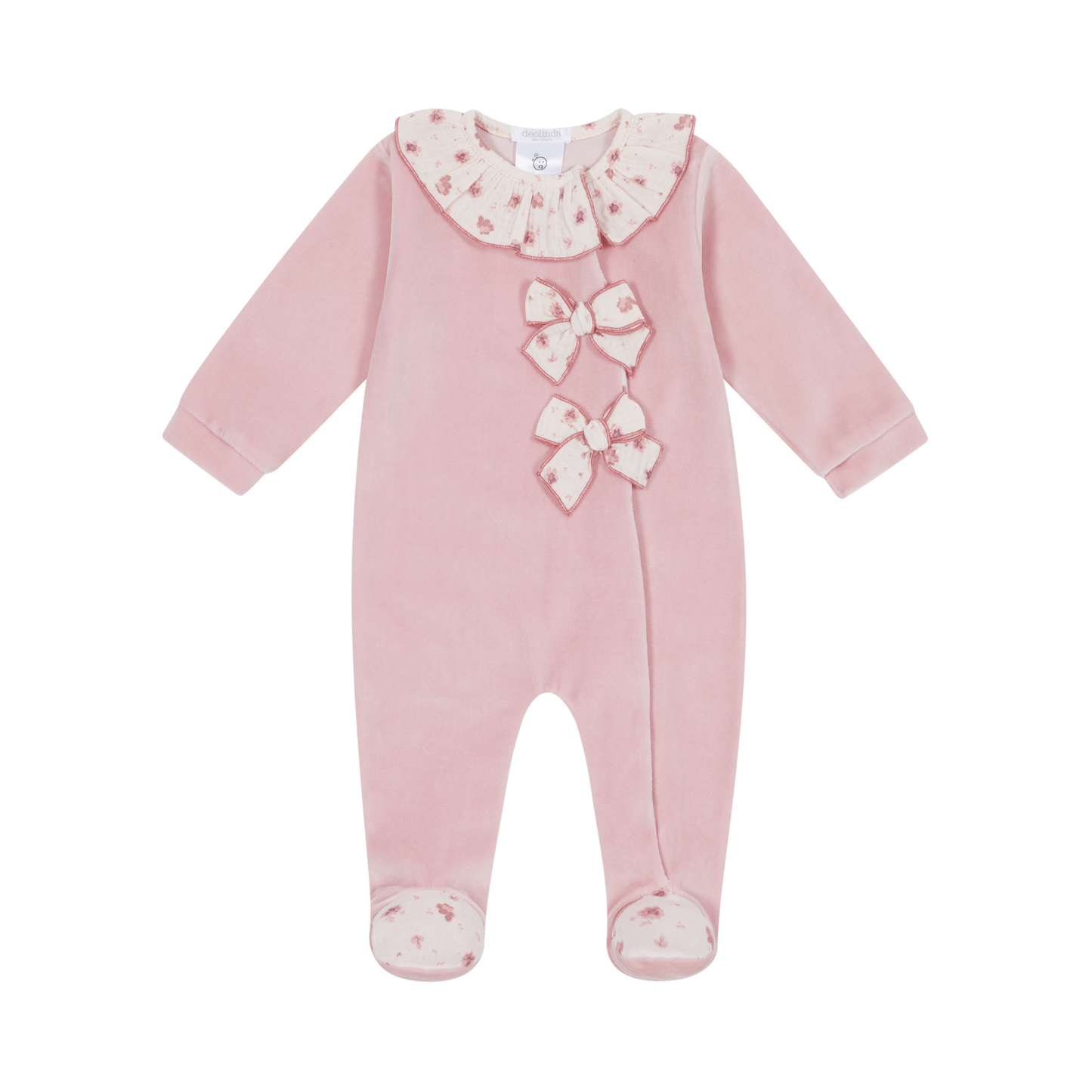 DEOLINDA Lisboa Baby Girls Dusky Pink Babygrow - 24121