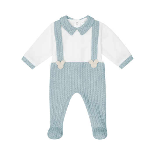 AW25 DEOLINDA Woody Boys Denim Blue Three Piece Layette Set - 25101