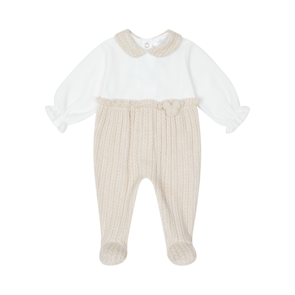 DEOLINDA Woody Beige Girls Babygrow - 25103