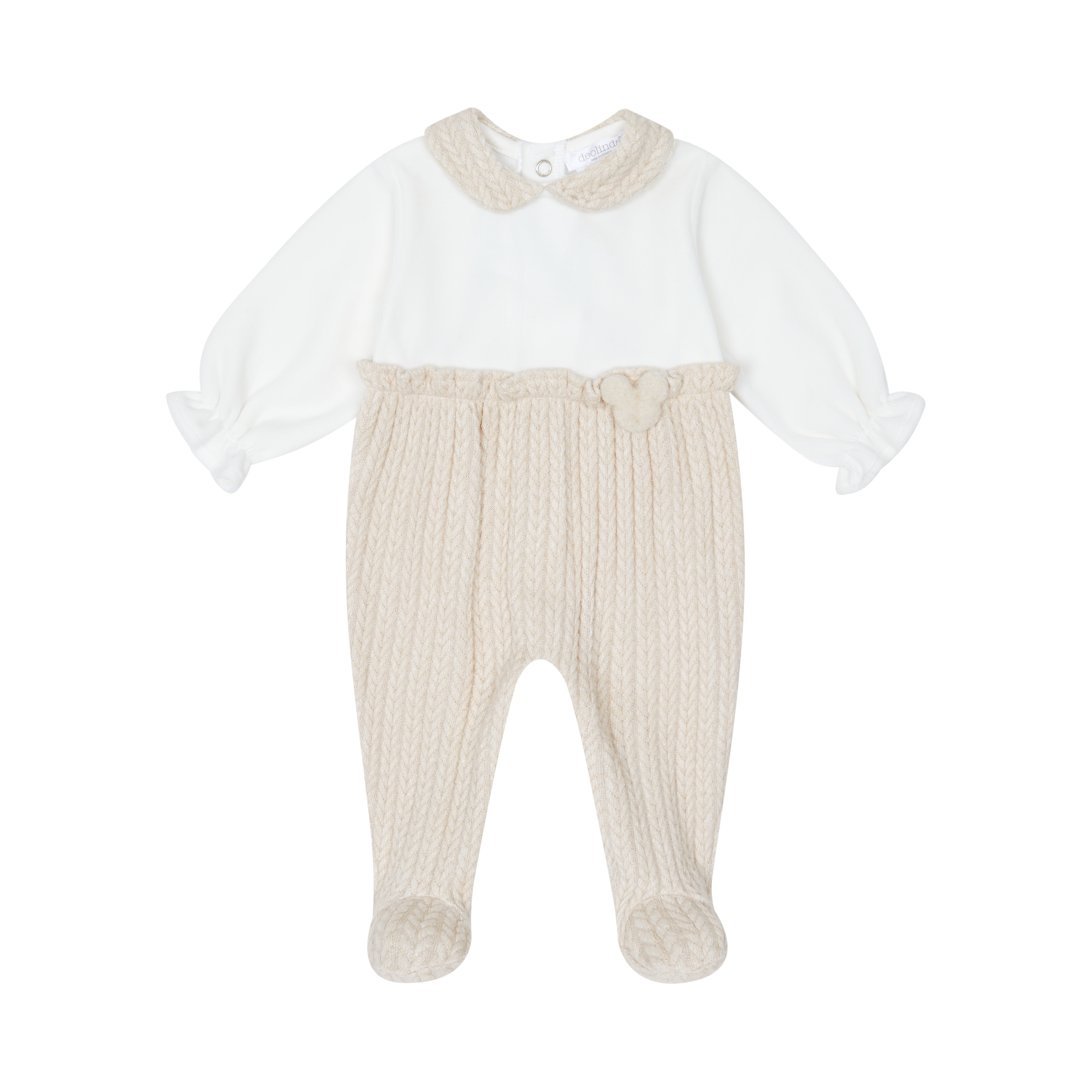 DEOLINDA Woody Beige Girls Babygrow - 25103