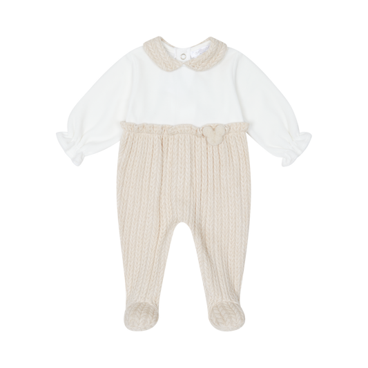 AW25 DEOLINDA Woody Girls Beige Three Piece Layette Set - 25103