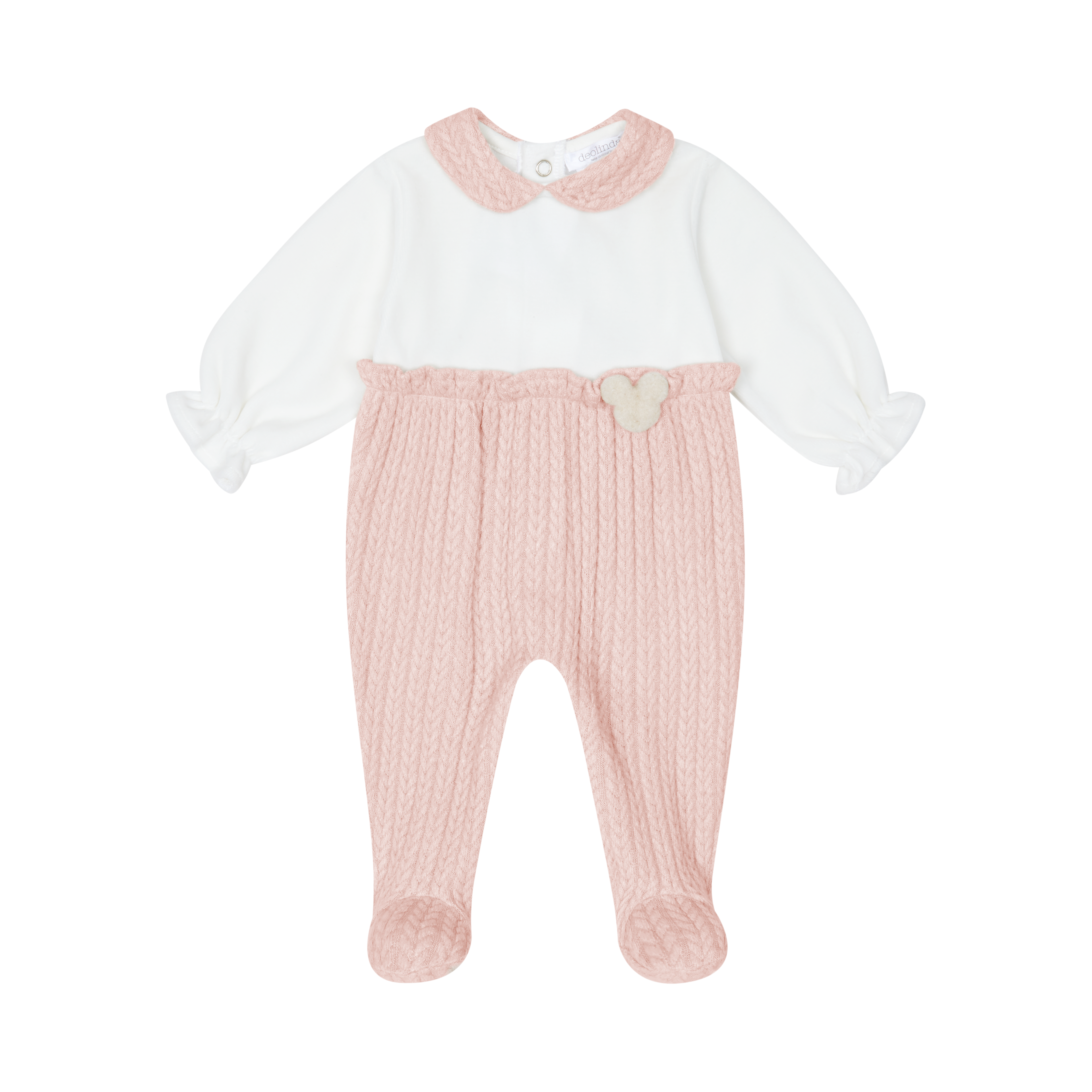 DEOLINDA Woody Dusky Pink Girls Babygrow - 25103
