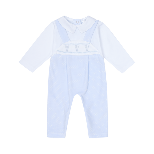 AW25 DEOLINDA Macgic Boys Blue Velour Balloon All In One - 25107