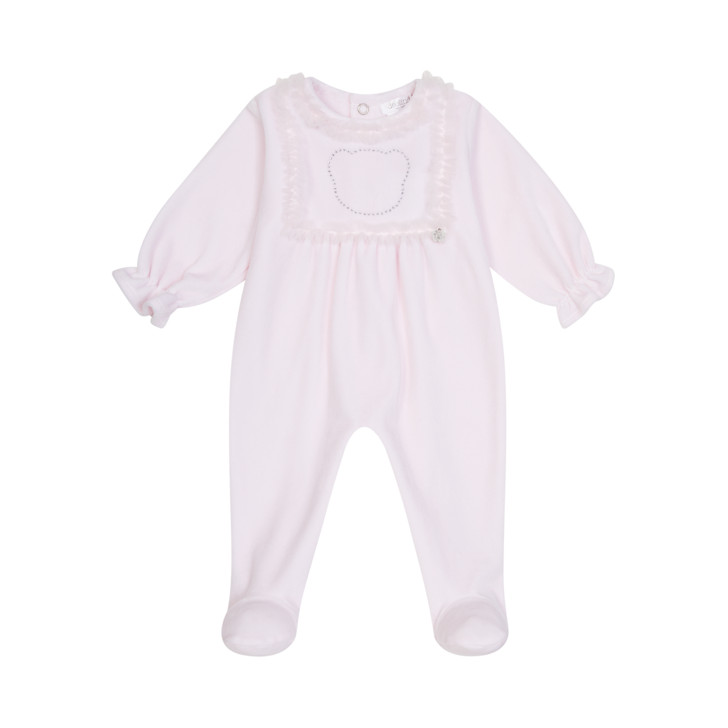 DEOLINDA Superstar Girls Pink Tulle & Diamante Babygrow - 25112
