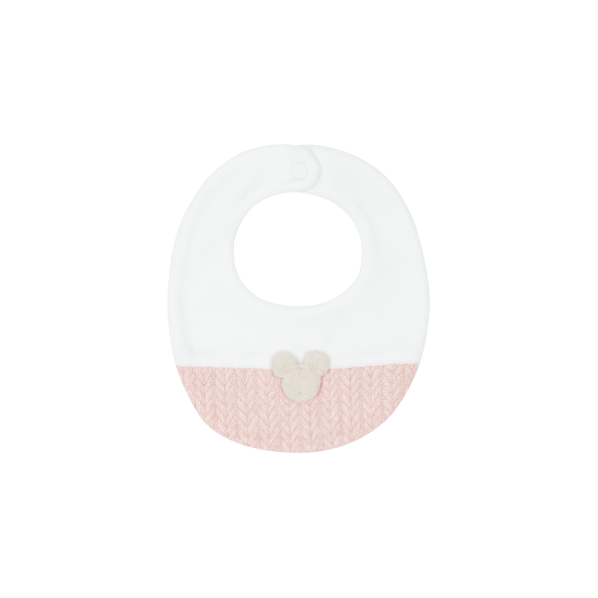 Deolinda Woody dusky pink girls baby bib 25B01