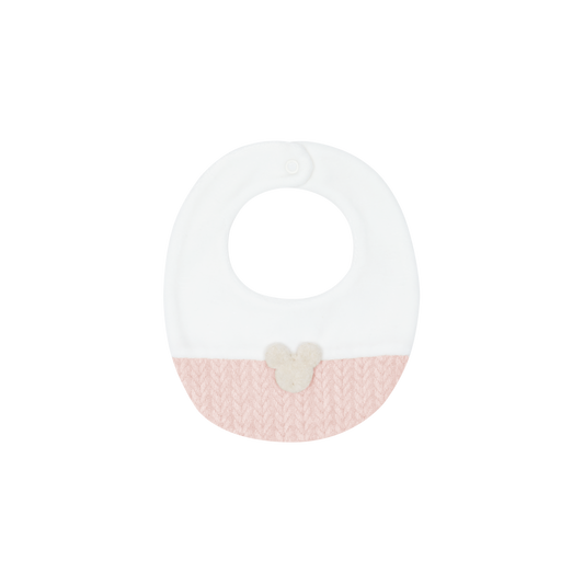 Deolinda Woody dusky pink girls baby bib 25B01