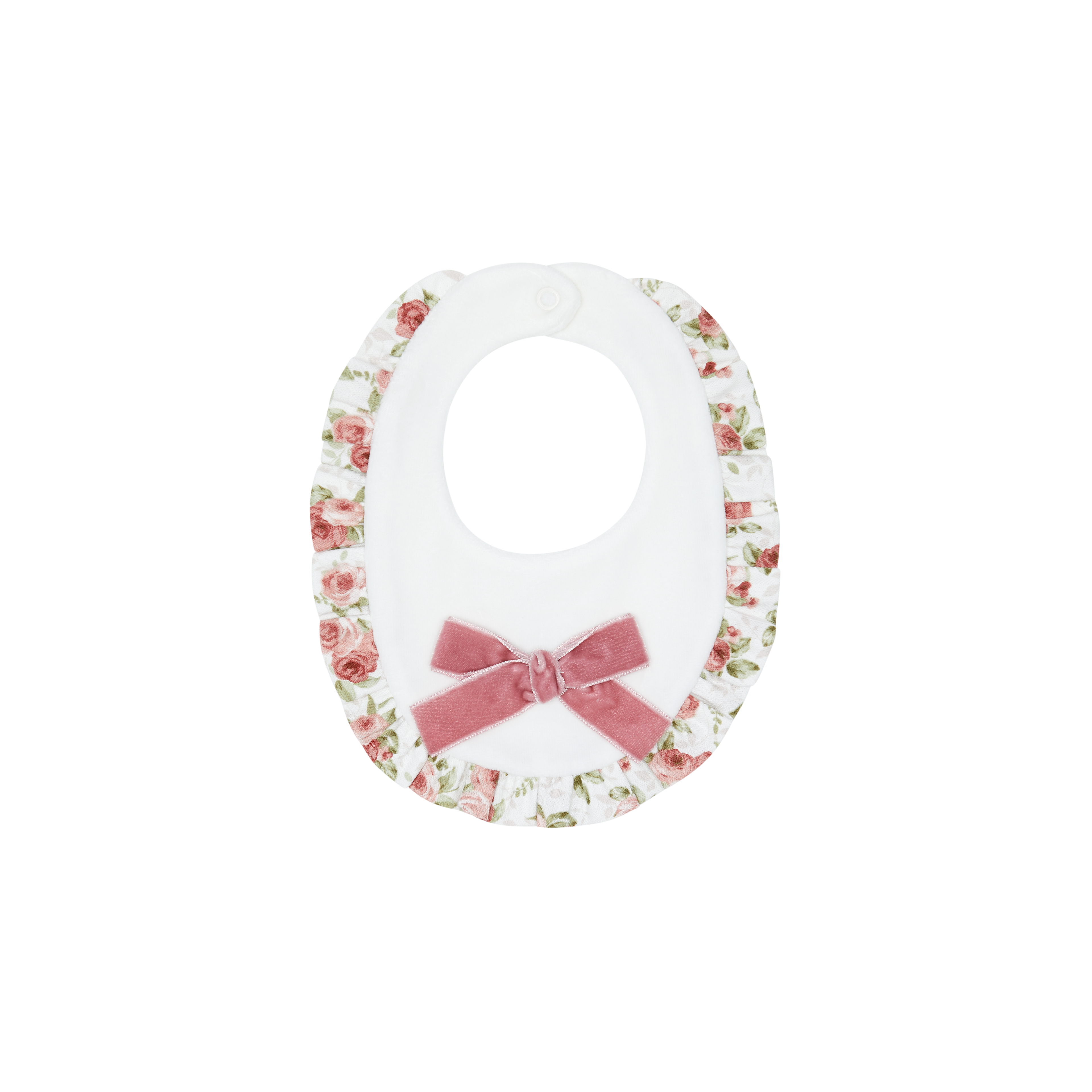 DEOLINDA Ella Girls Deep Pink Floral Bib - 25B07