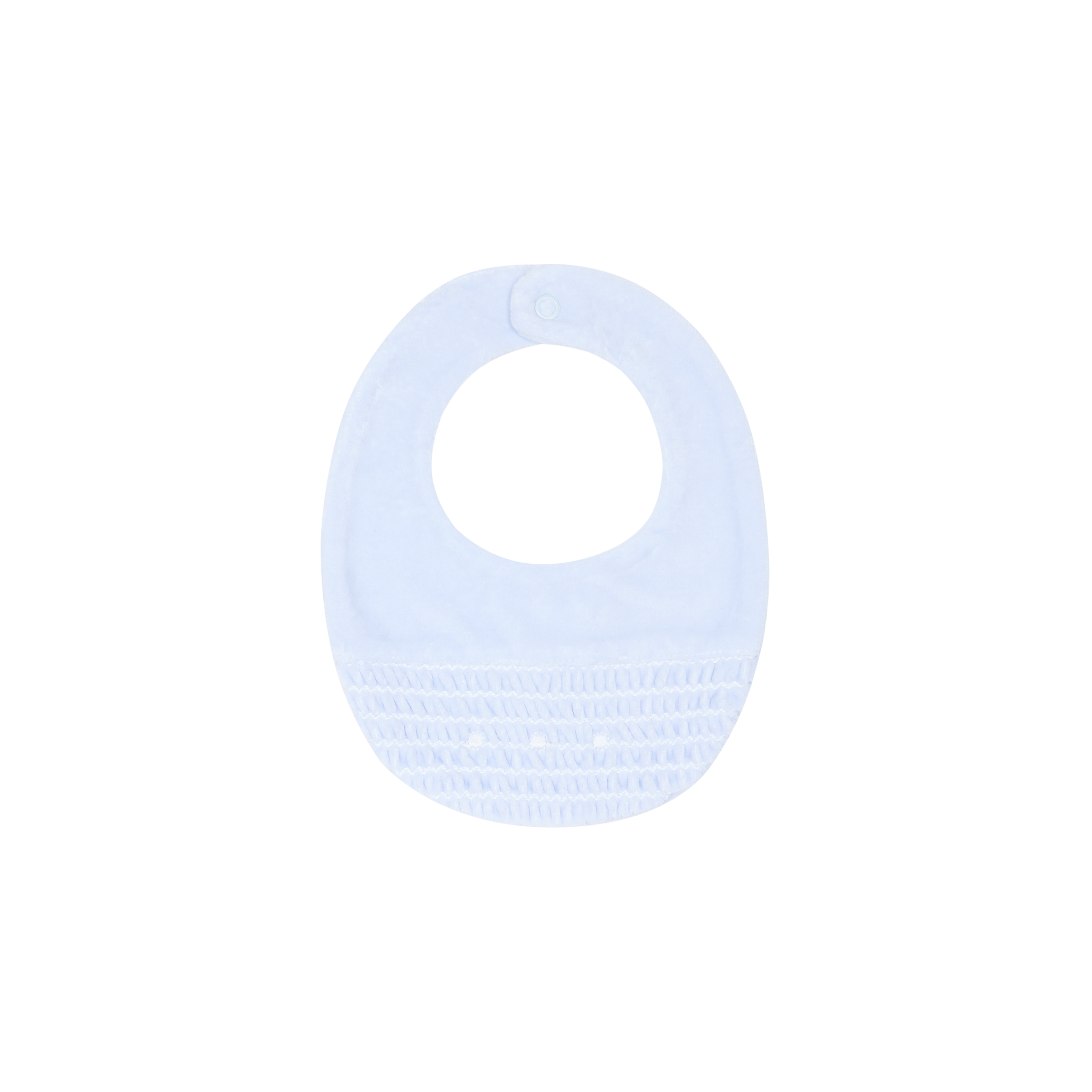 DEOLINDA Fantasy Boys Blue Velour Smocked Bib - 25B18