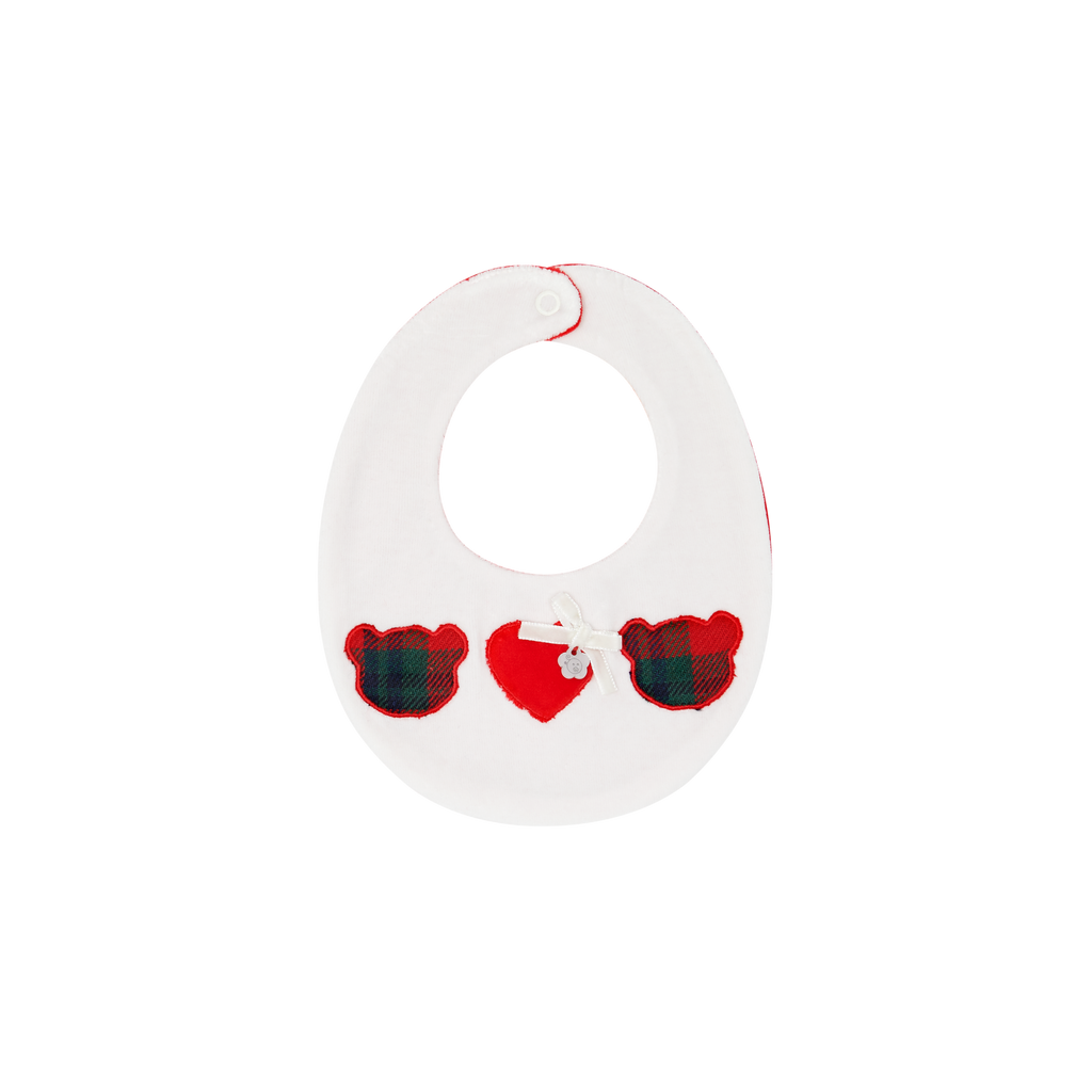 DEOLINDA Christmas Girls Red Tartan Bib - 25B20