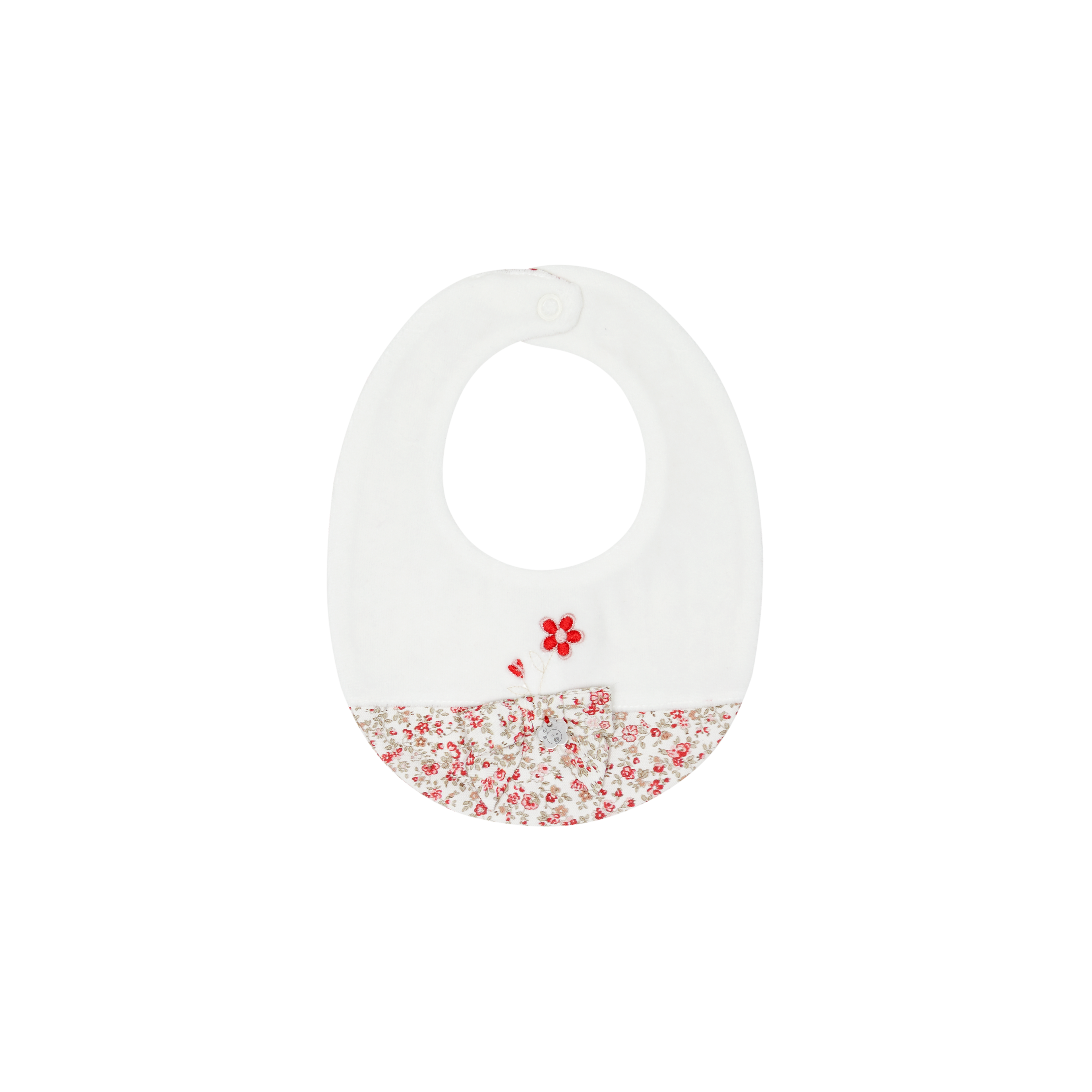 DEOLINDA Sarah Girls Red Floral Bib - 25B22