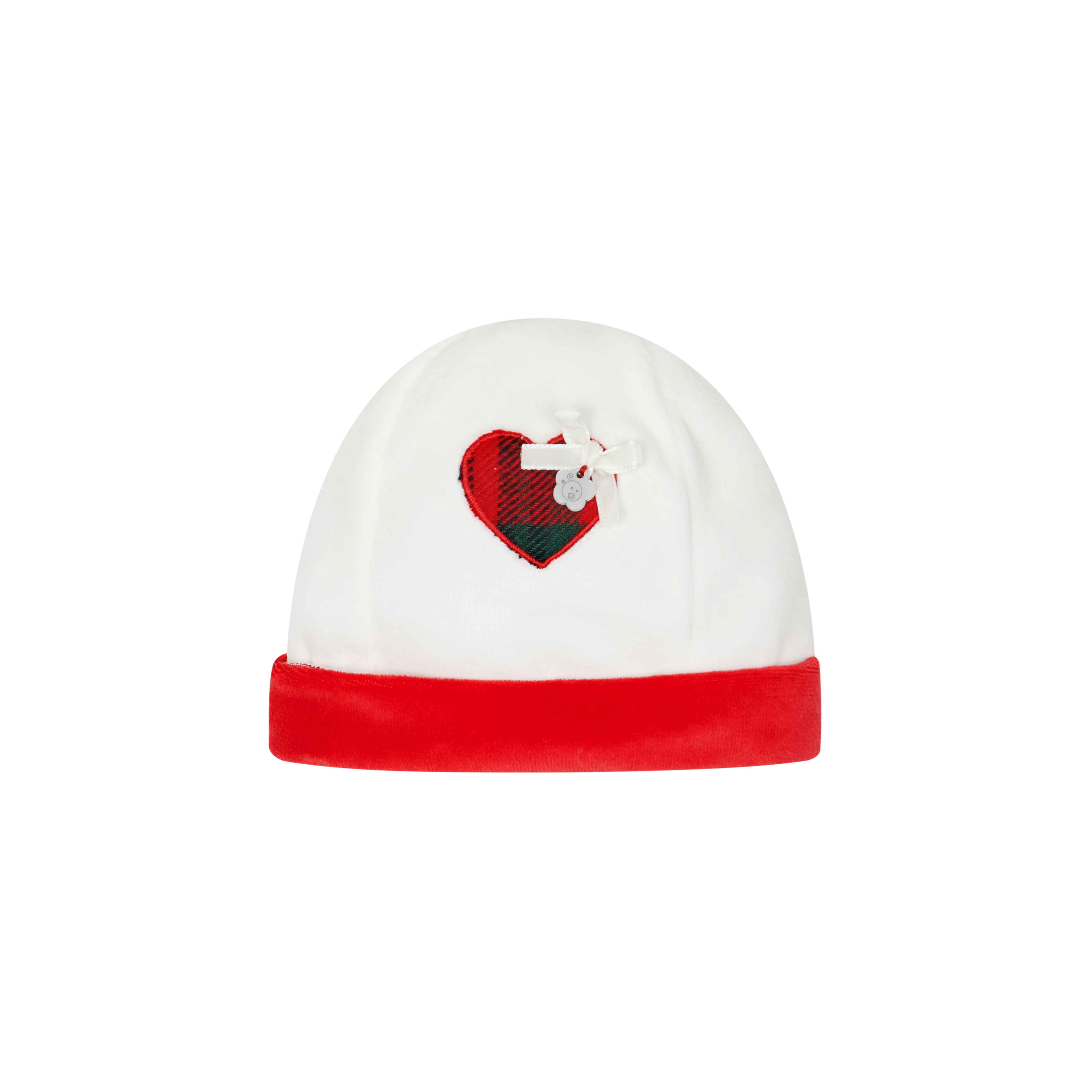 DEOLINDA Christmas Girls Red Tartan Velour Hat - 25G23